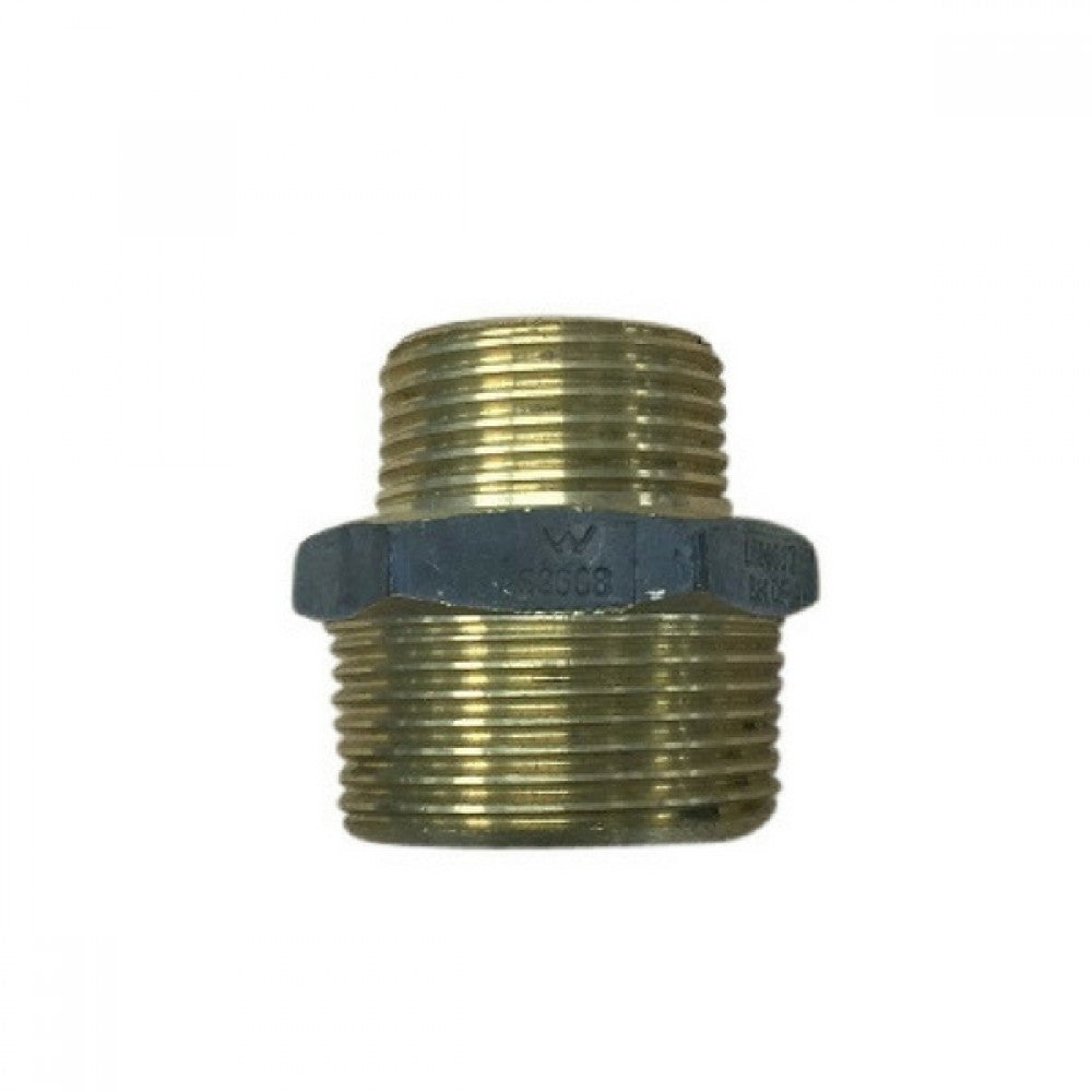 Nipple Hex Red Scr Brs 25 x 20