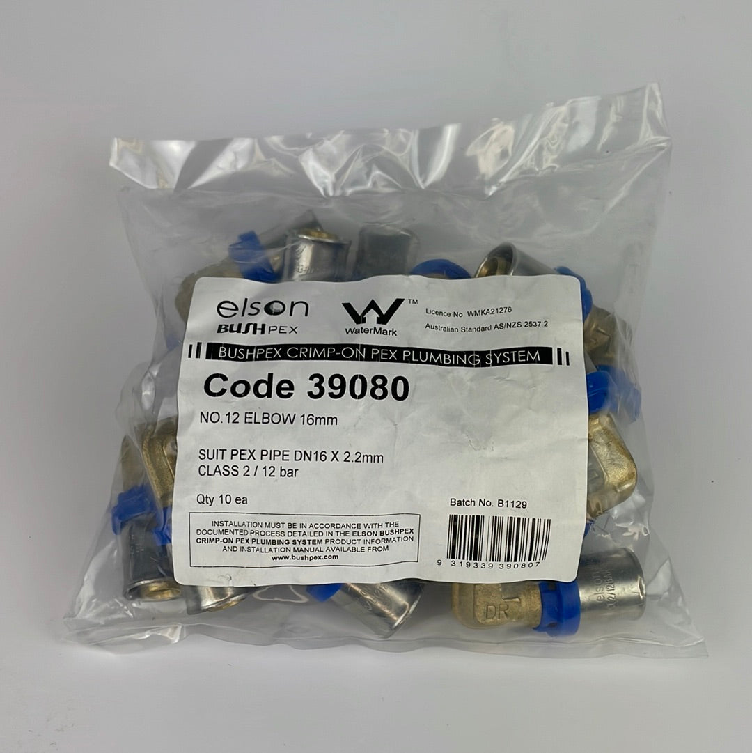 Pex Crimp No.12 Elbow 16mm